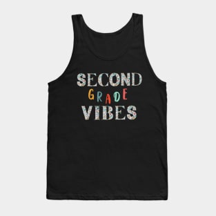 Second Grade Vibes 2nd Grade Retro Back To School Tank Top